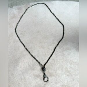 The Woods Labradorite Necklace with Pave Diamond Clasp Pendant